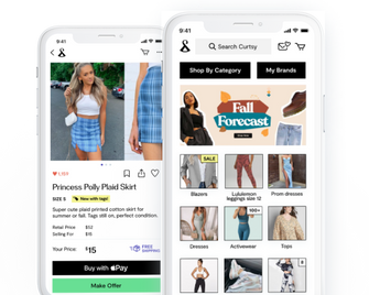 App Screenshots feauturing how to thrift shop in Curtsy safely with Curtsy guarantee for authenticity and accuracy